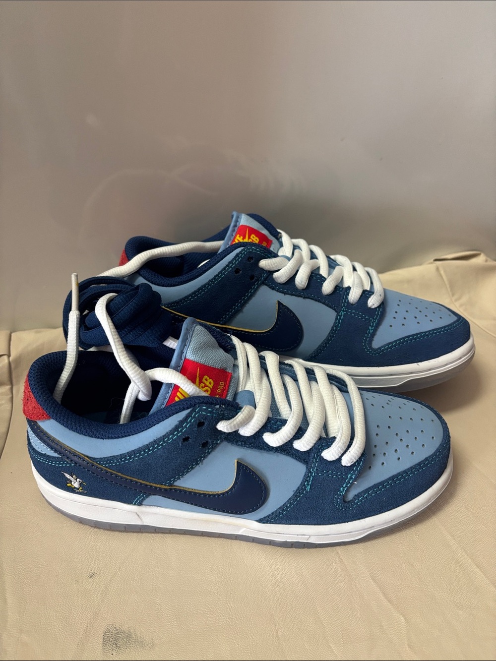 Nike SB Dunk  Low pro Why so sad? Sneakers in Light Blue,Navy and Re